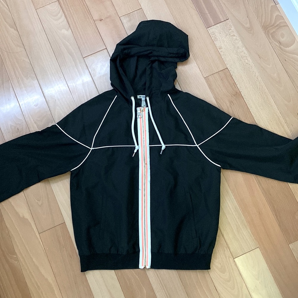 Black FOREVER 21 Zip-Up Jumper Jacket